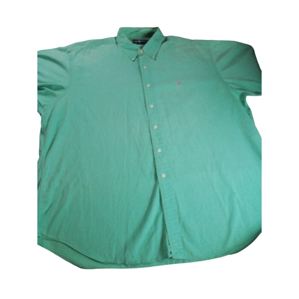 Men's Ralph Lauren Pastel Green‎ Button-up Shirt Size XXL Small Spots